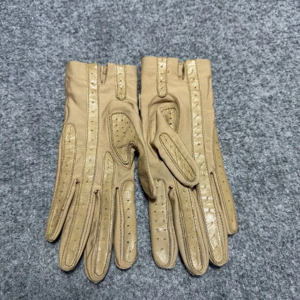 ISOTONE Vtg Lot Of (2) Gloves By ARIS One Sz /Women's Driver Gloves Stretchy Tan - Picture 4 of 13
